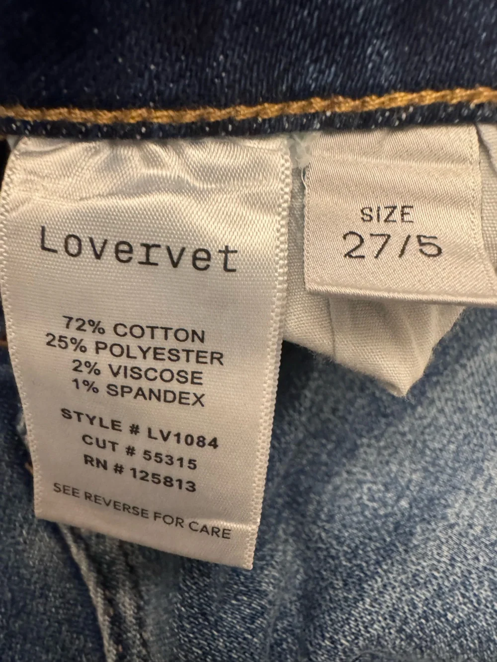 Lovervet - Women's Mid-Rise Blue Boot cut Denim Jeans - Size 5/27 NWT